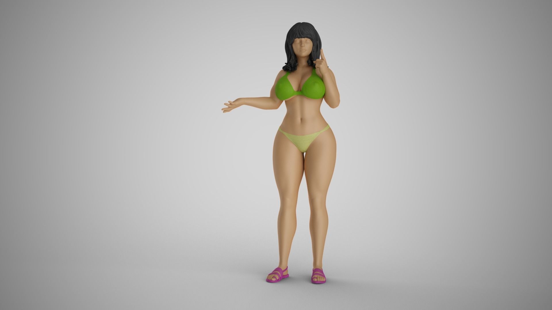 Woman Telling her Troubles 3D print model_11