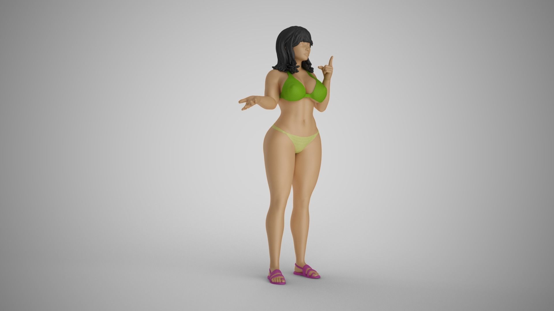 Woman Telling her Troubles 3D print model_4