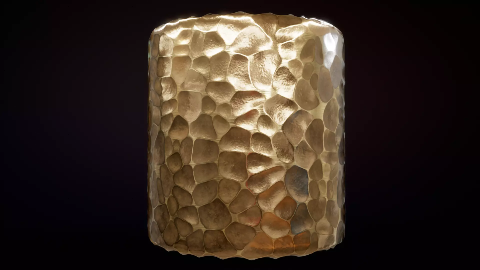 Seamless Hammered Gold PBR material Texture