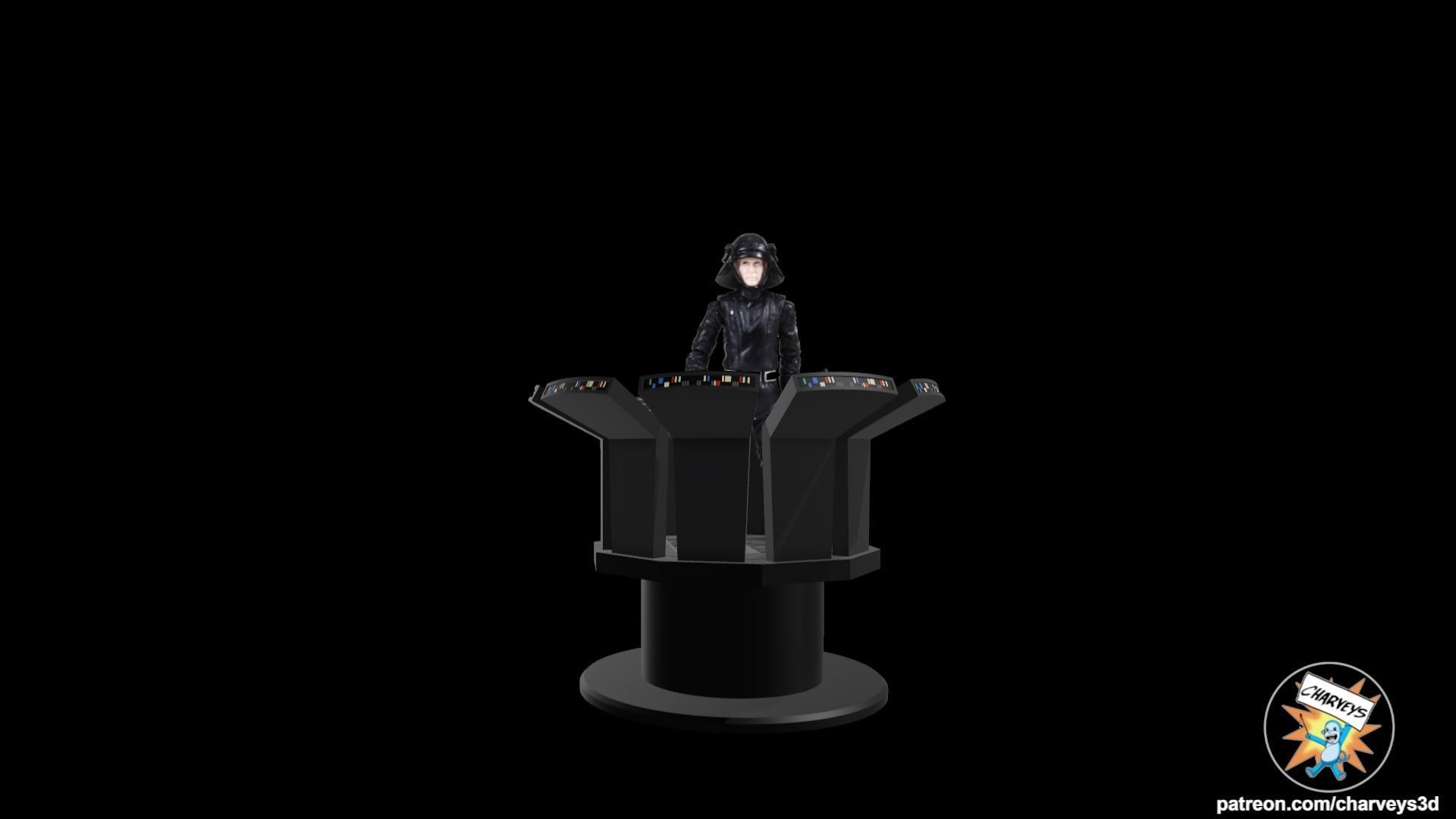 Star Wars Death Star Overbridge Control Console for figures 3D print model_2