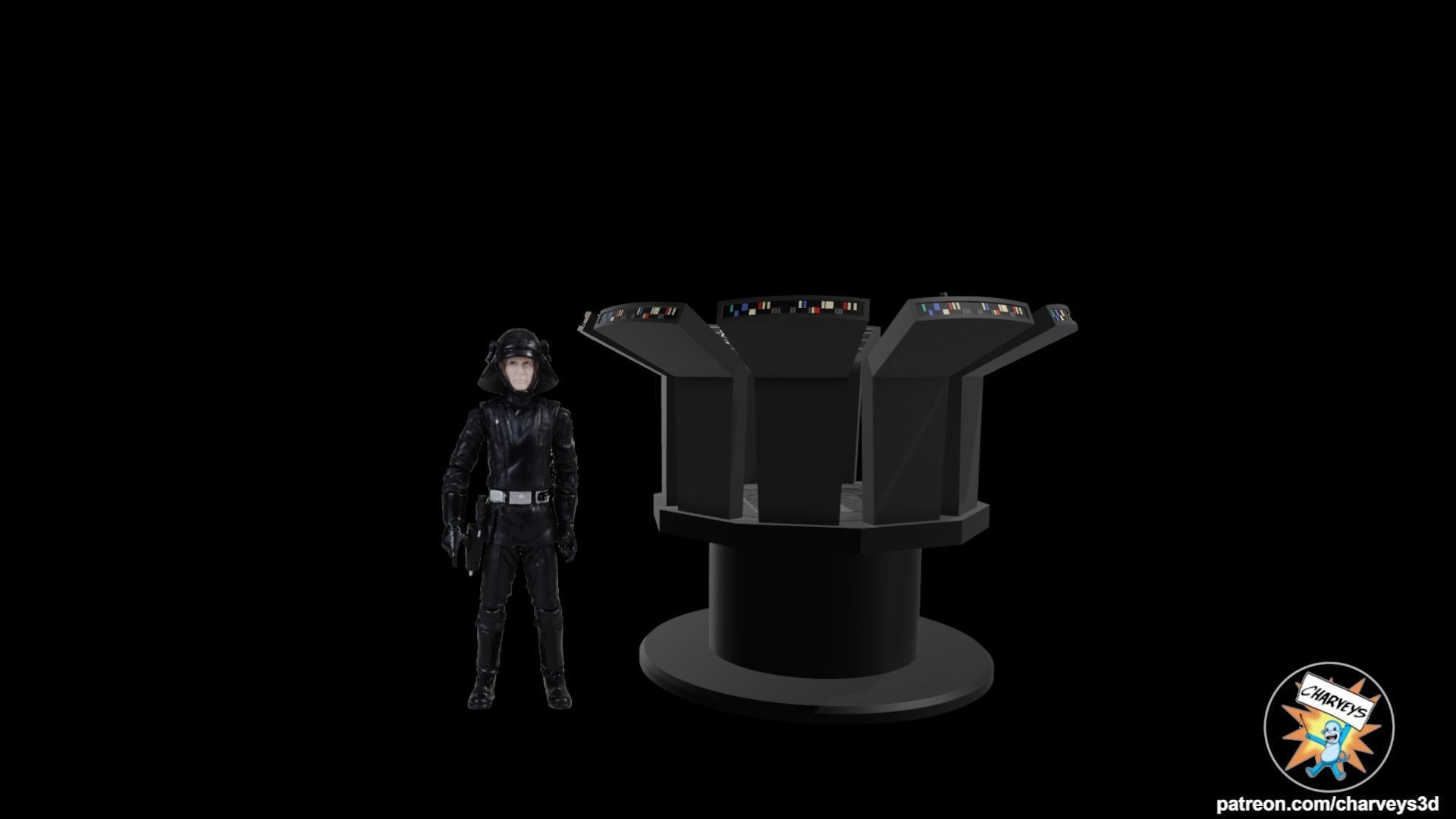 Star Wars Death Star Overbridge Control Console for figures 3D print model_1