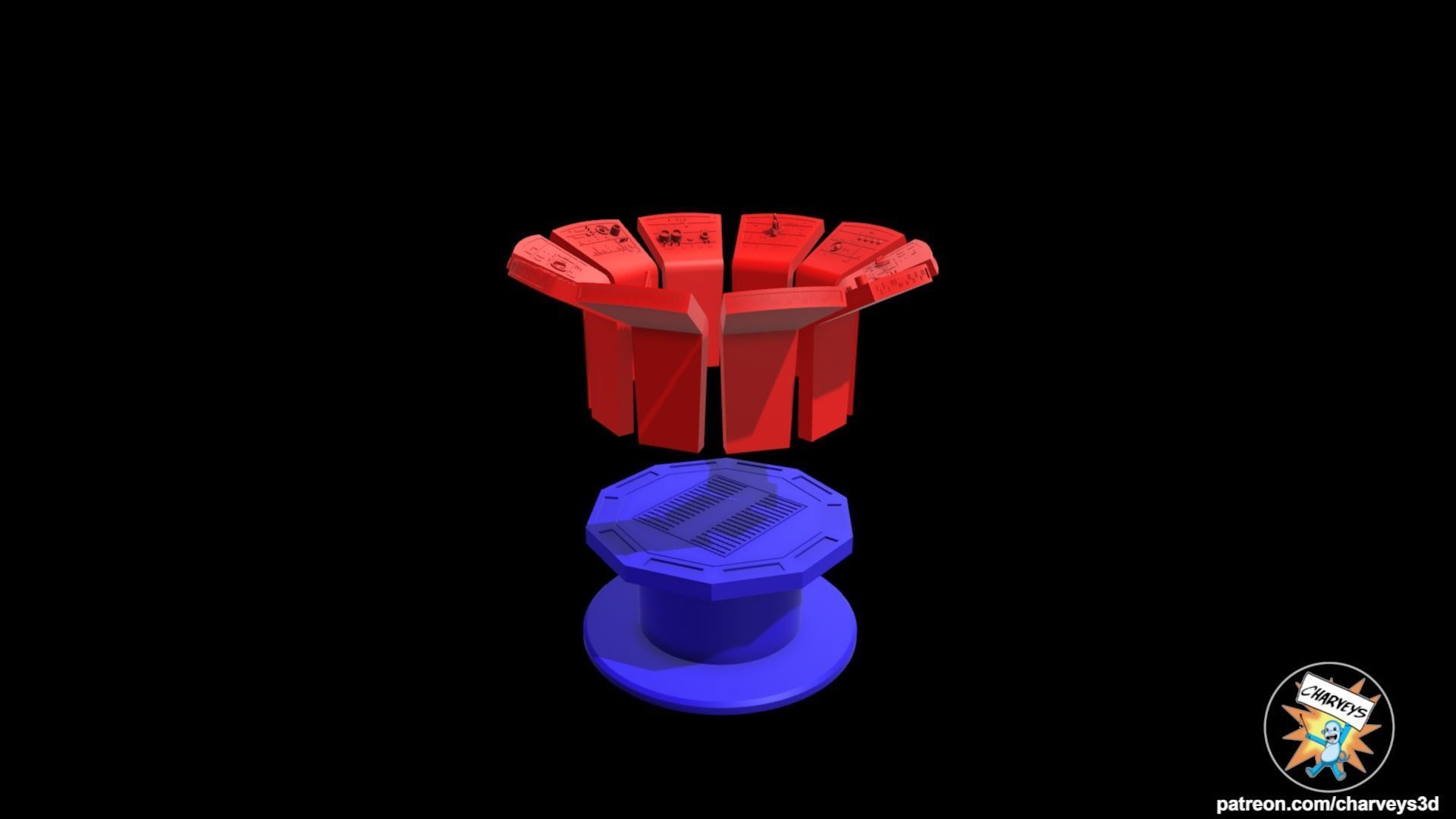 Star Wars Death Star Overbridge Control Console for figures 3D print model_5