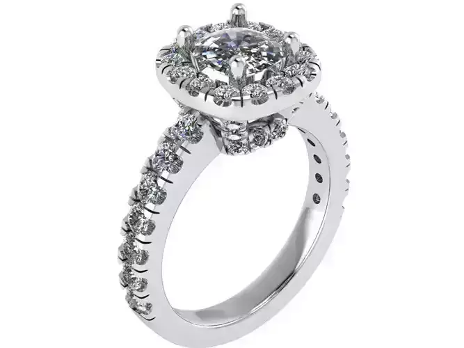 Halo Diamond Ring 0677