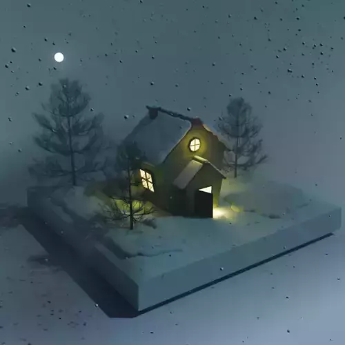 Winter Animated Snow House