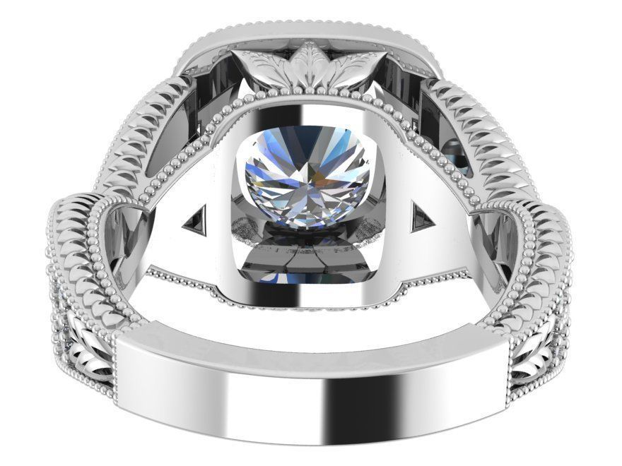 Halo Twisted Ring 0687 3D print model_3