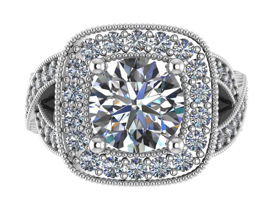 Halo Twisted Ring 0687 3D print model_2