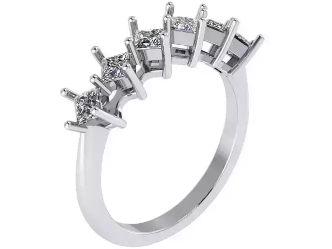 Diamond Basket Setting Band Ring 0691