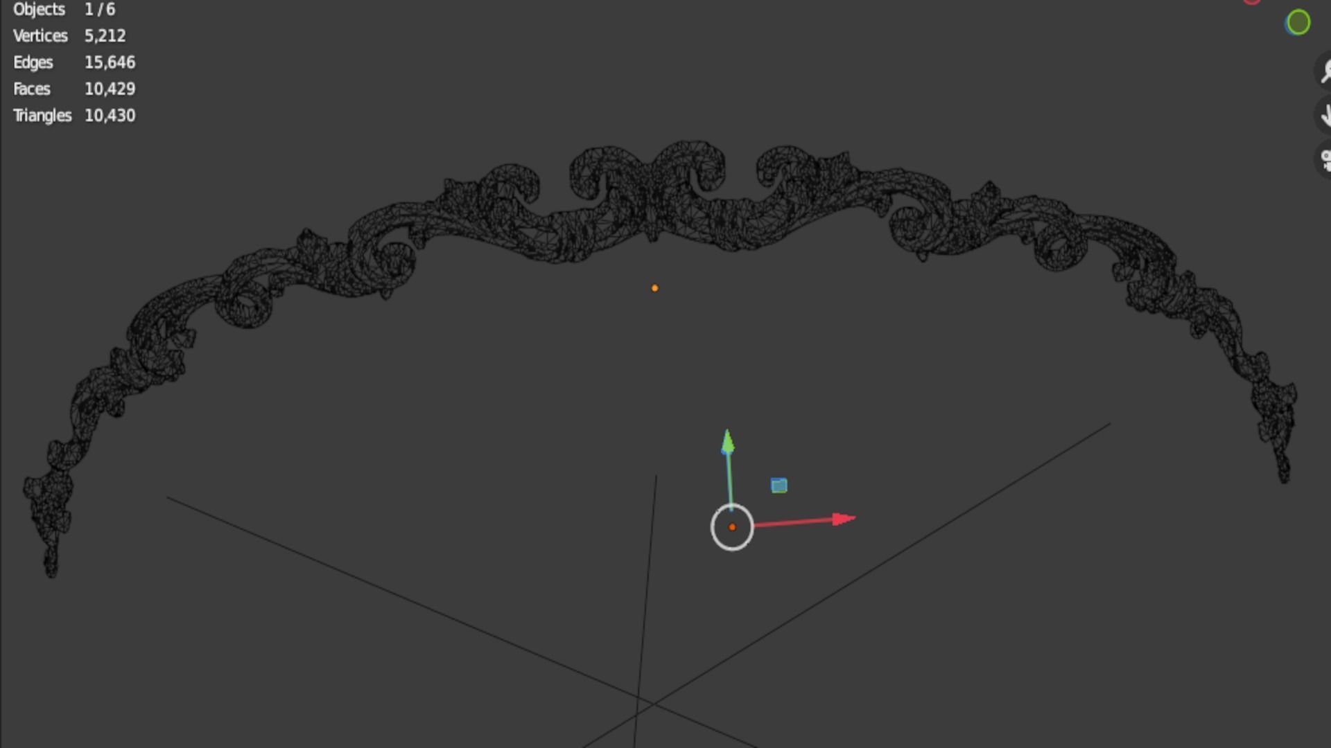 Classic carved decor ornament 409 3D model_5