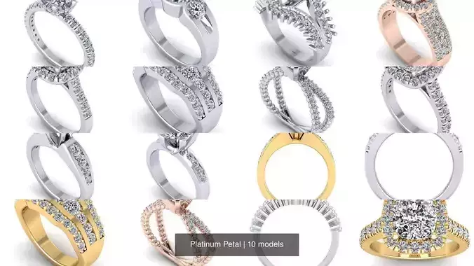 Platinum Petal 3D Model Collection