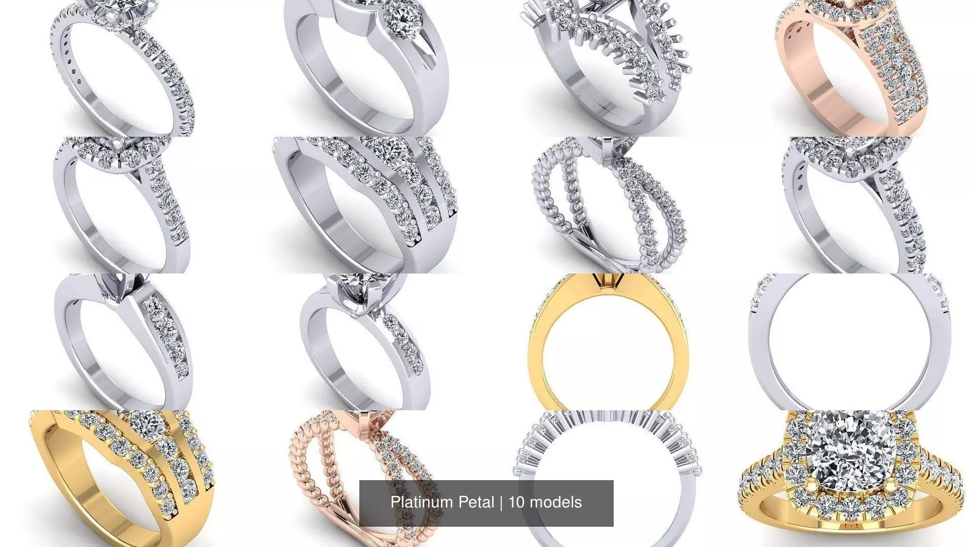 Platinum Petal 3D Model Pack