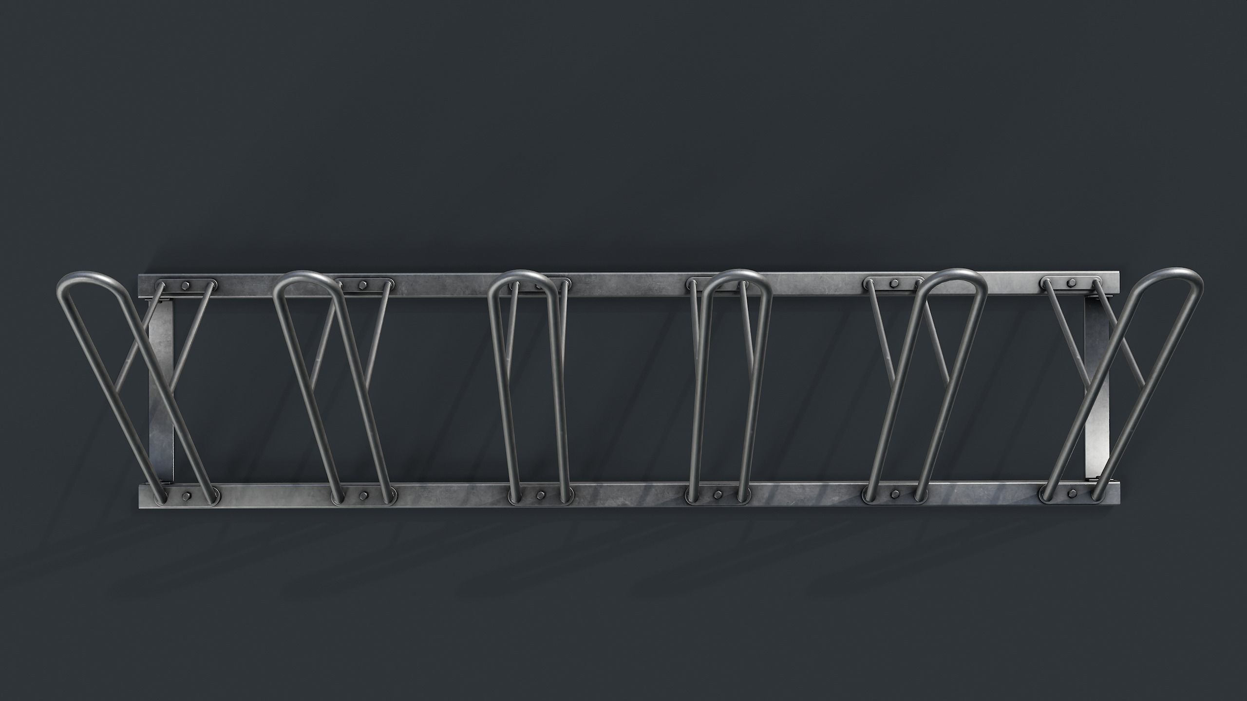 Bike Rack 7 PBR Game Ready Low-poly 3D model_14