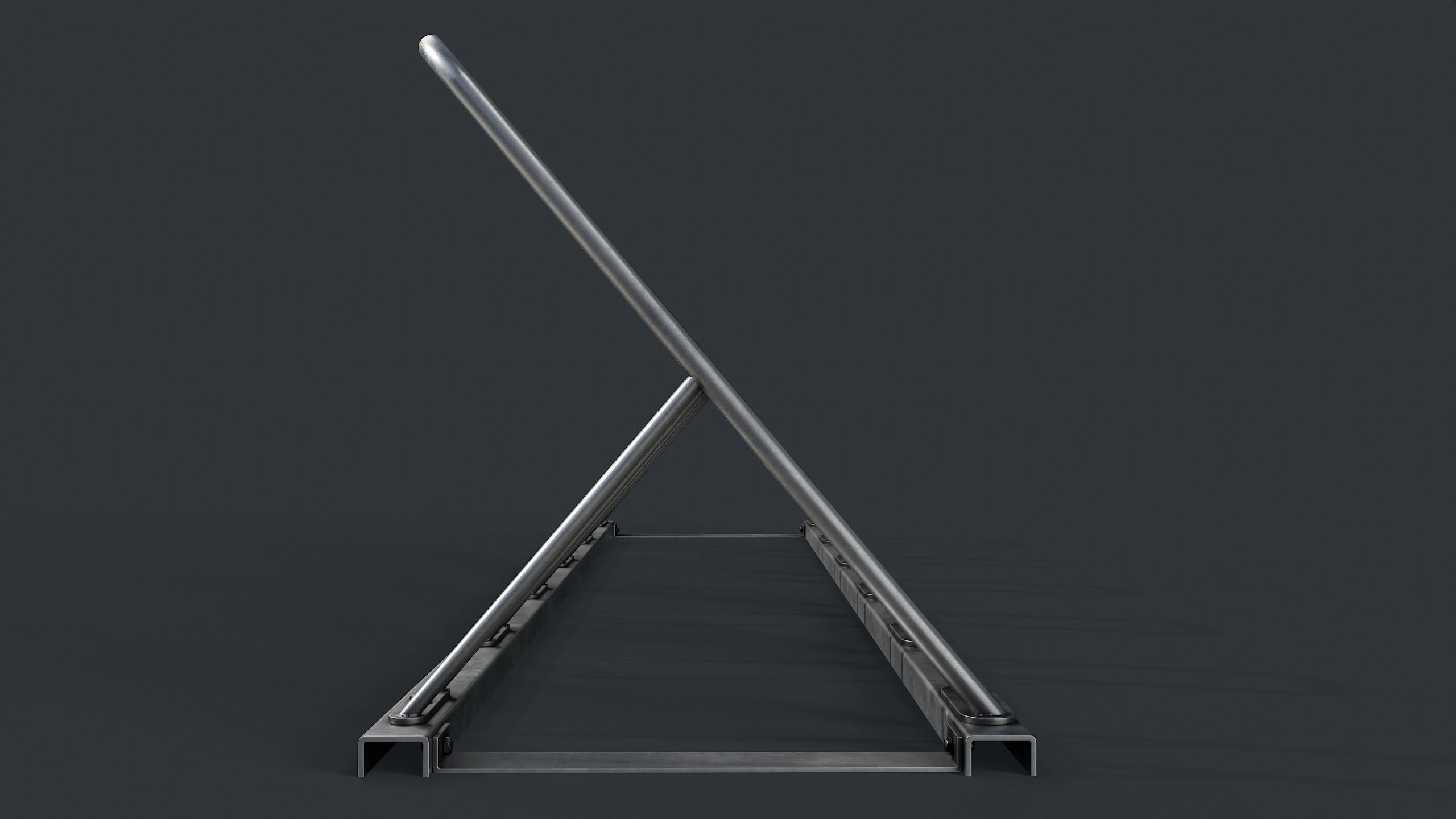 Bike Rack 7 PBR Game Ready Low-poly 3D model_11