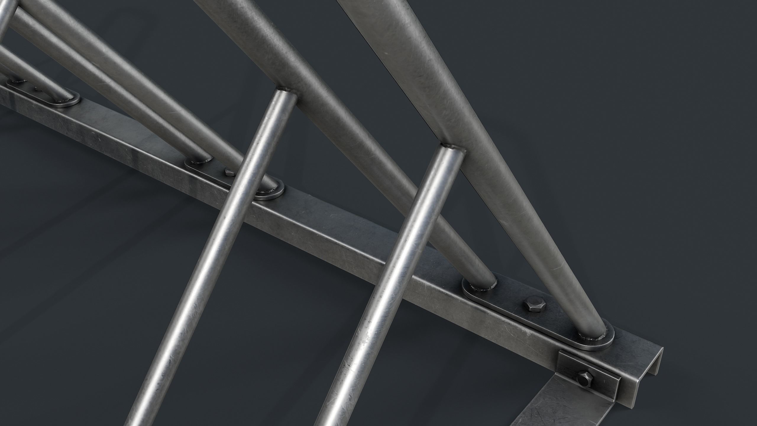 Bike Rack 7 PBR Game Ready Low-poly 3D model_12