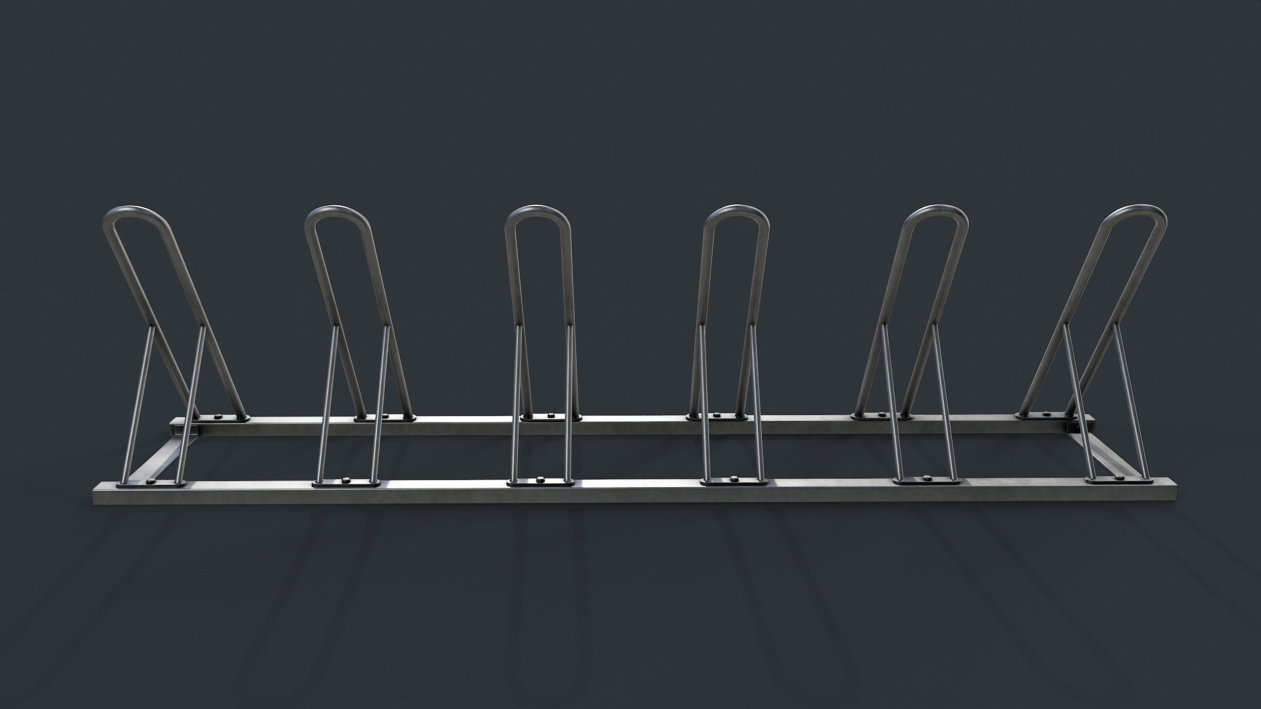 Bike Rack 7 PBR Game Ready Low-poly 3D model_6