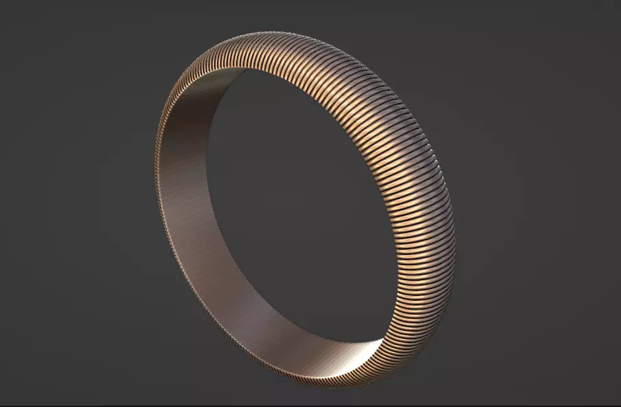 flute texture ring band us size 7 3D print model_0