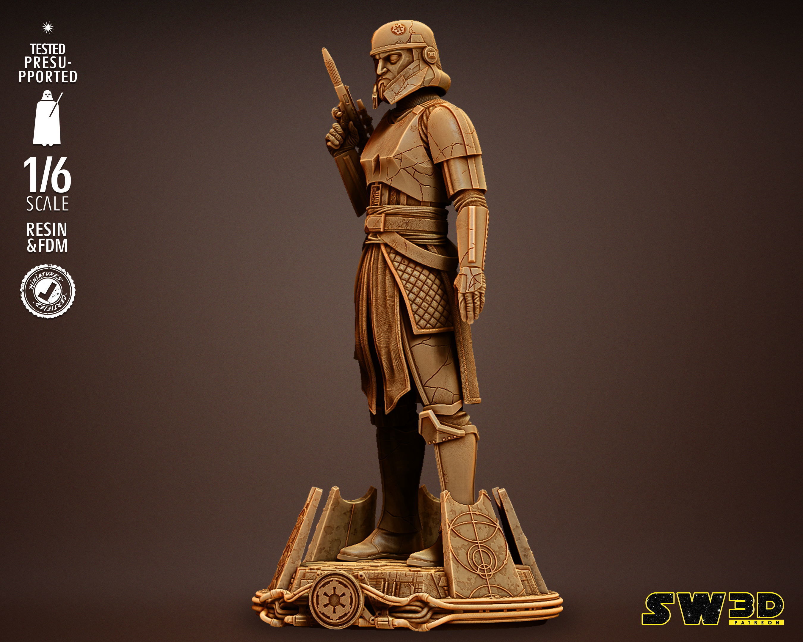 STAR WARS Captain Enoch Sculpture Tested for 3D printing 3D print model_11