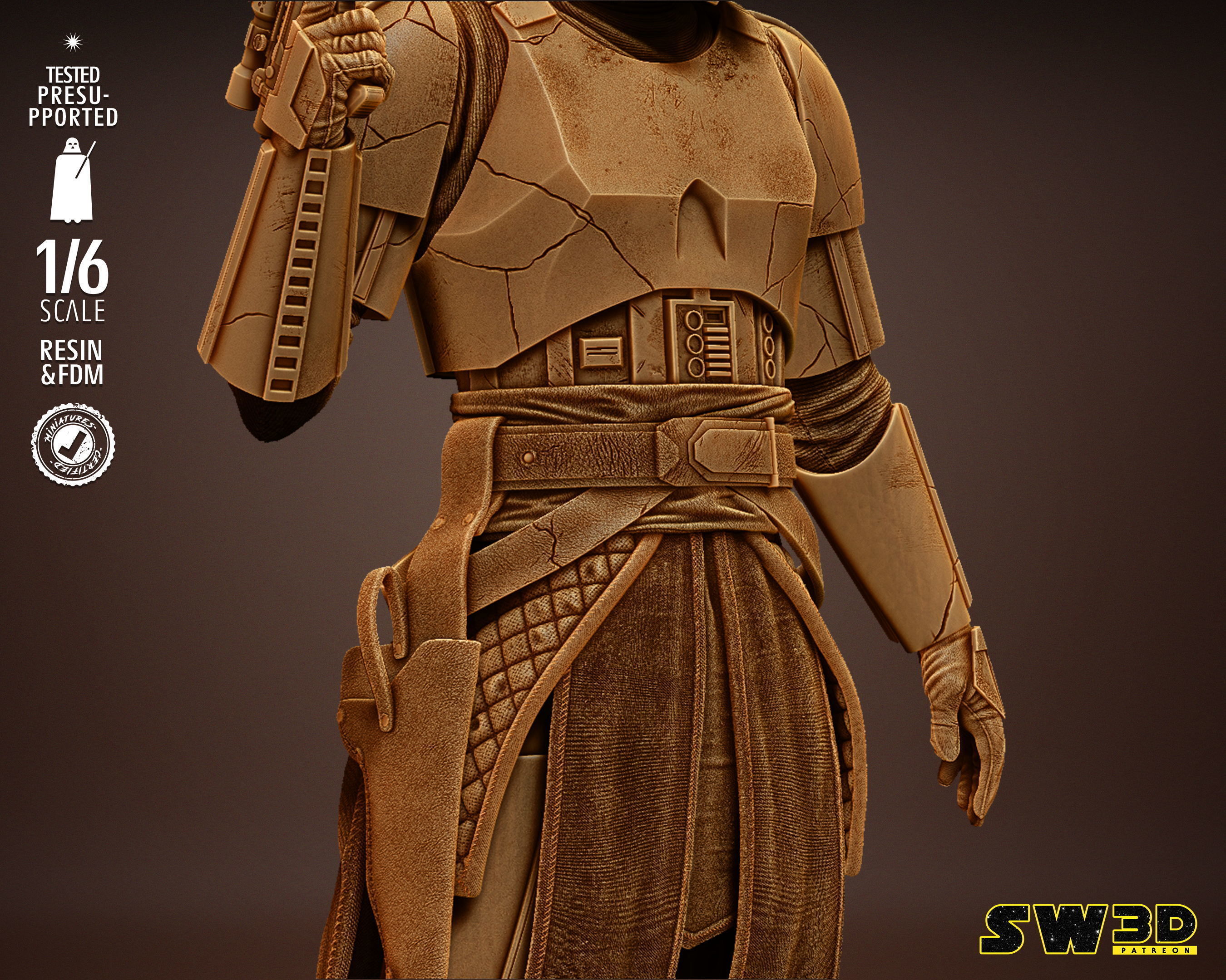 STAR WARS Captain Enoch Sculpture Tested for 3D printing 3D print model_33