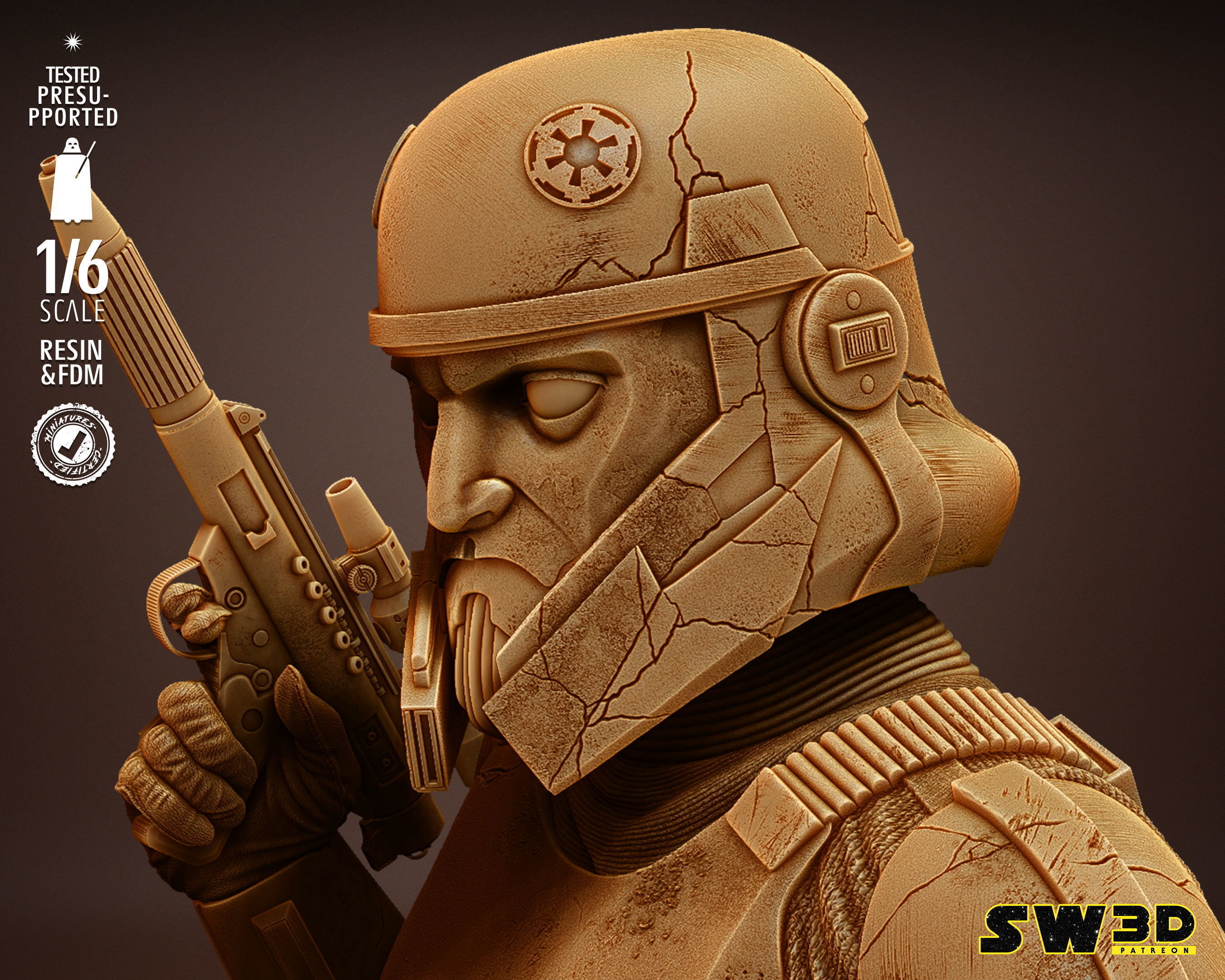 STAR WARS Captain Enoch Sculpture Tested for 3D printing 3D print model_31