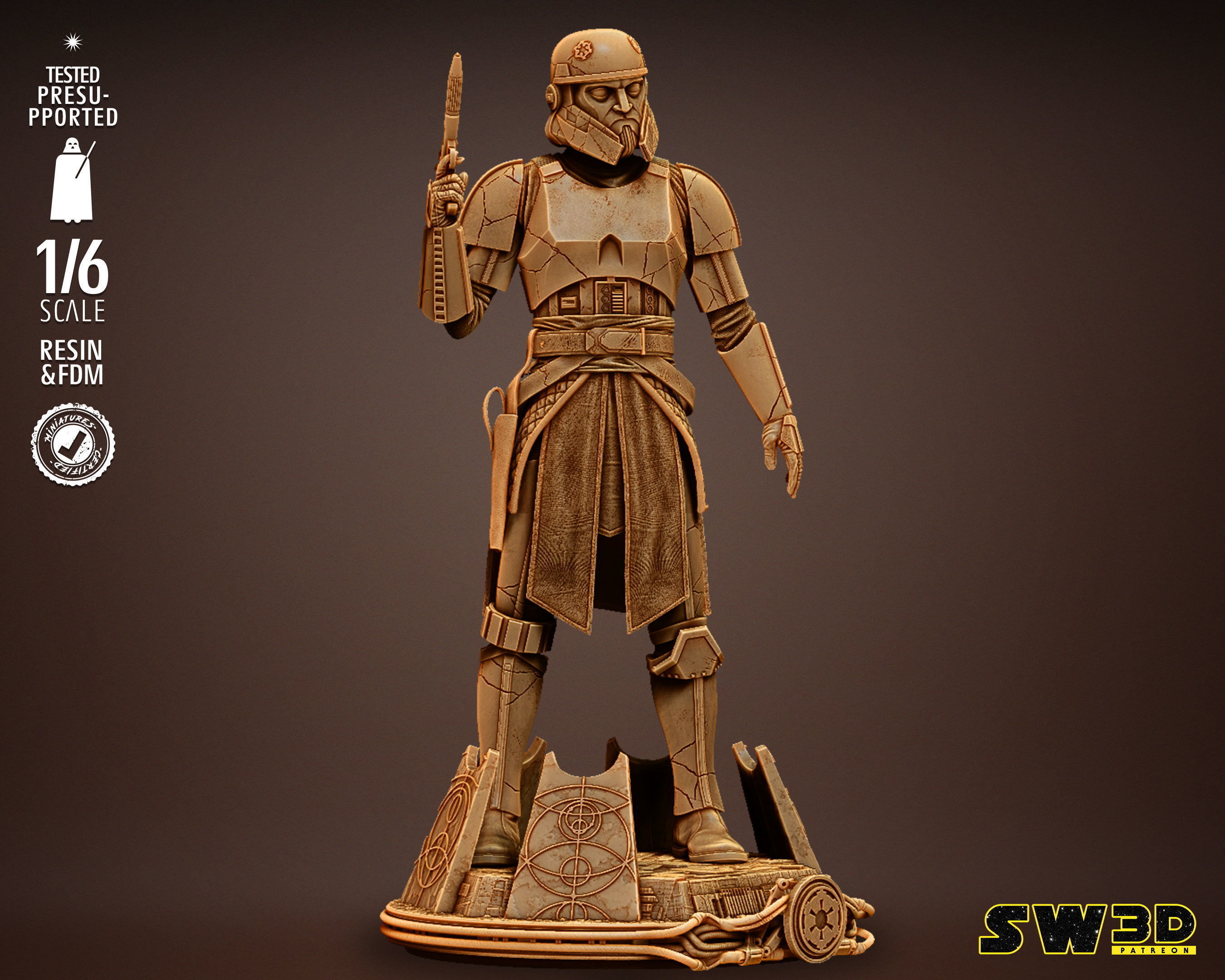 STAR WARS Captain Enoch Sculpture Tested for 3D printing 3D print model_22