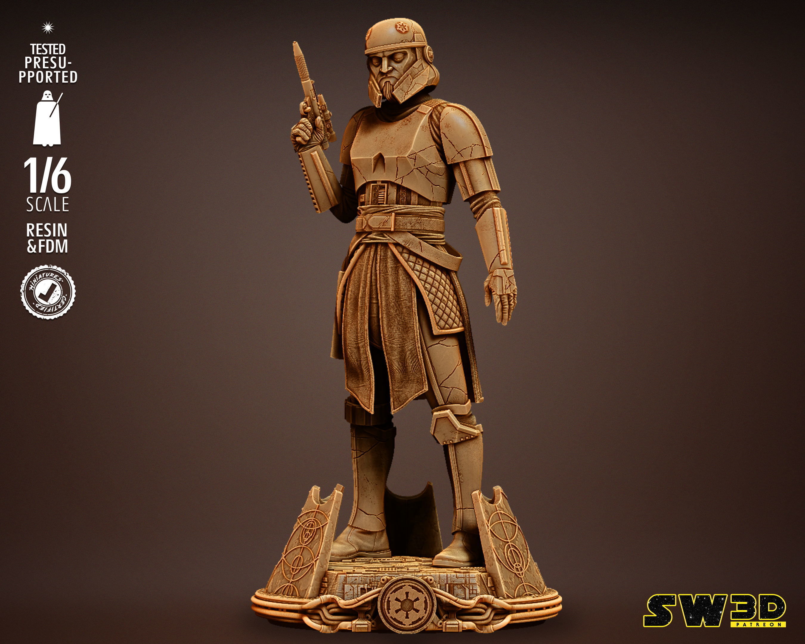STAR WARS Captain Enoch Sculpture Tested for 3D printing 3D print model_5