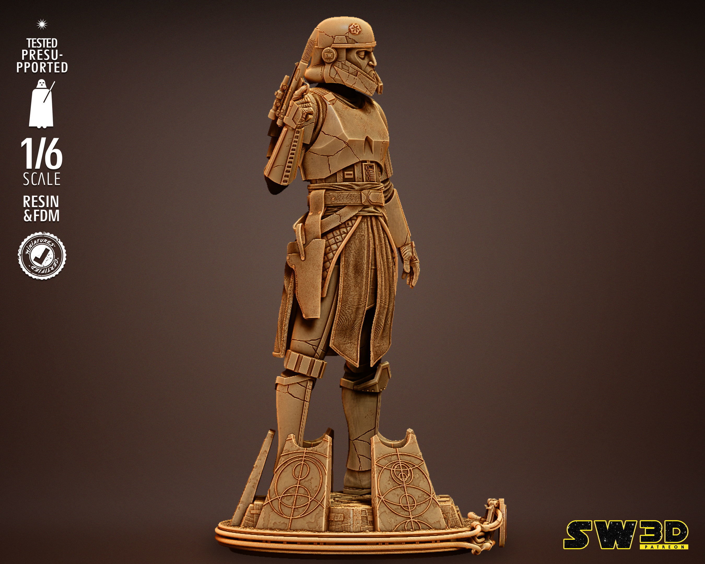 STAR WARS Captain Enoch Sculpture Tested for 3D printing 3D print model_18