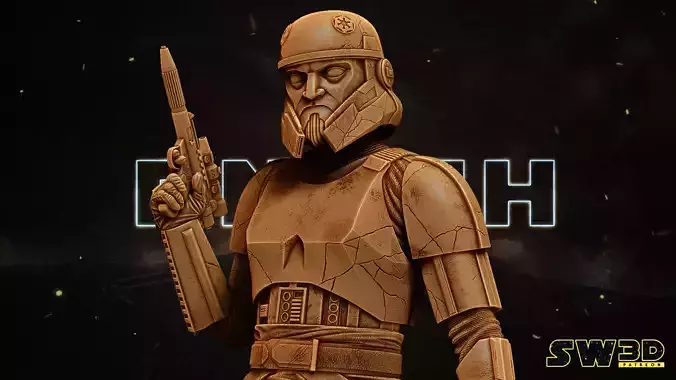 STAR WARS Captain Enoch Sculpture Tested for 3D printing 3D print model