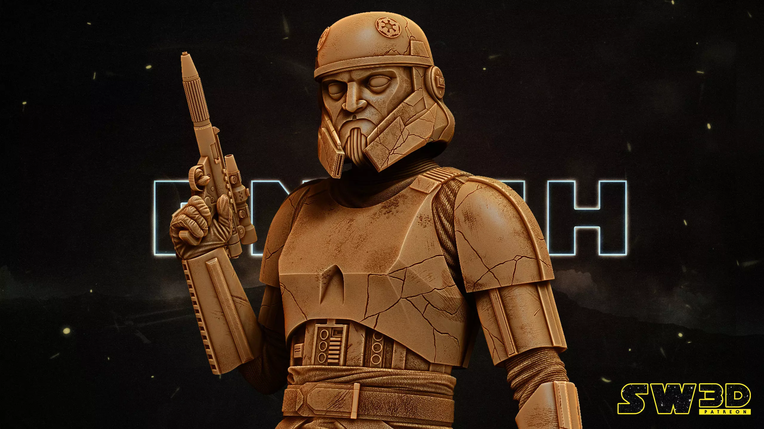 STAR WARS Captain Enoch Sculpture Tested for 3D printing 3D print model_0