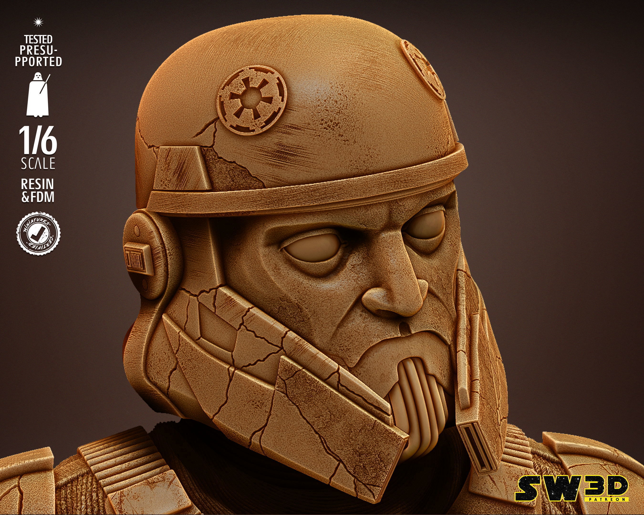 STAR WARS Captain Enoch Sculpture Tested for 3D printing 3D print model_28