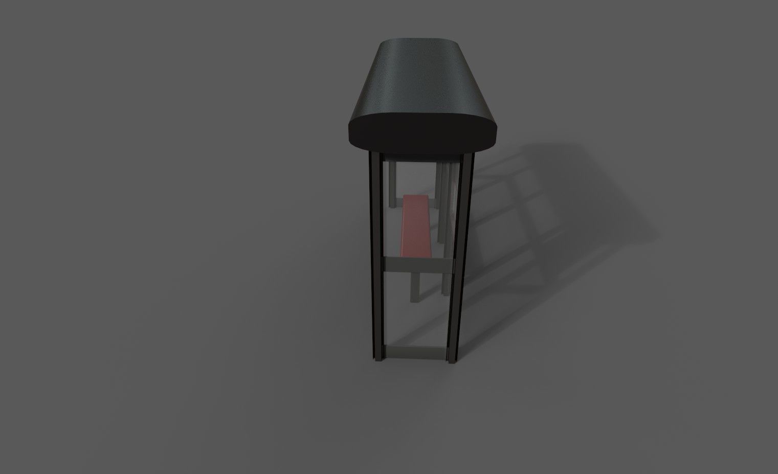 Bus stop Low-poly 3D model_27