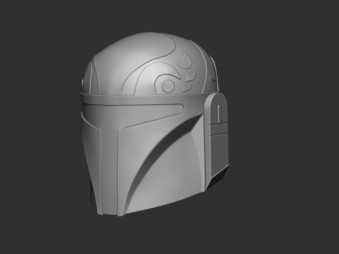 Clan Wren Mandalorian Helmet 3d Digital file 3D print model_4