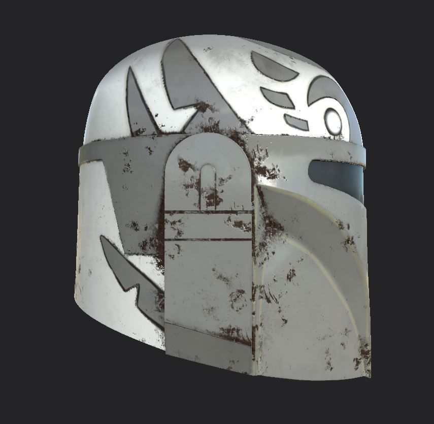 Clan Wren Mandalorian Helmet 3d Digital file 3D print model_1