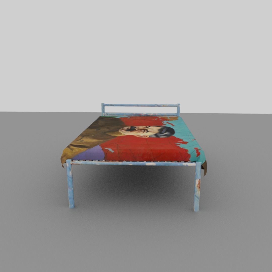 Joseph Stalin bed Low-poly 3D model_3