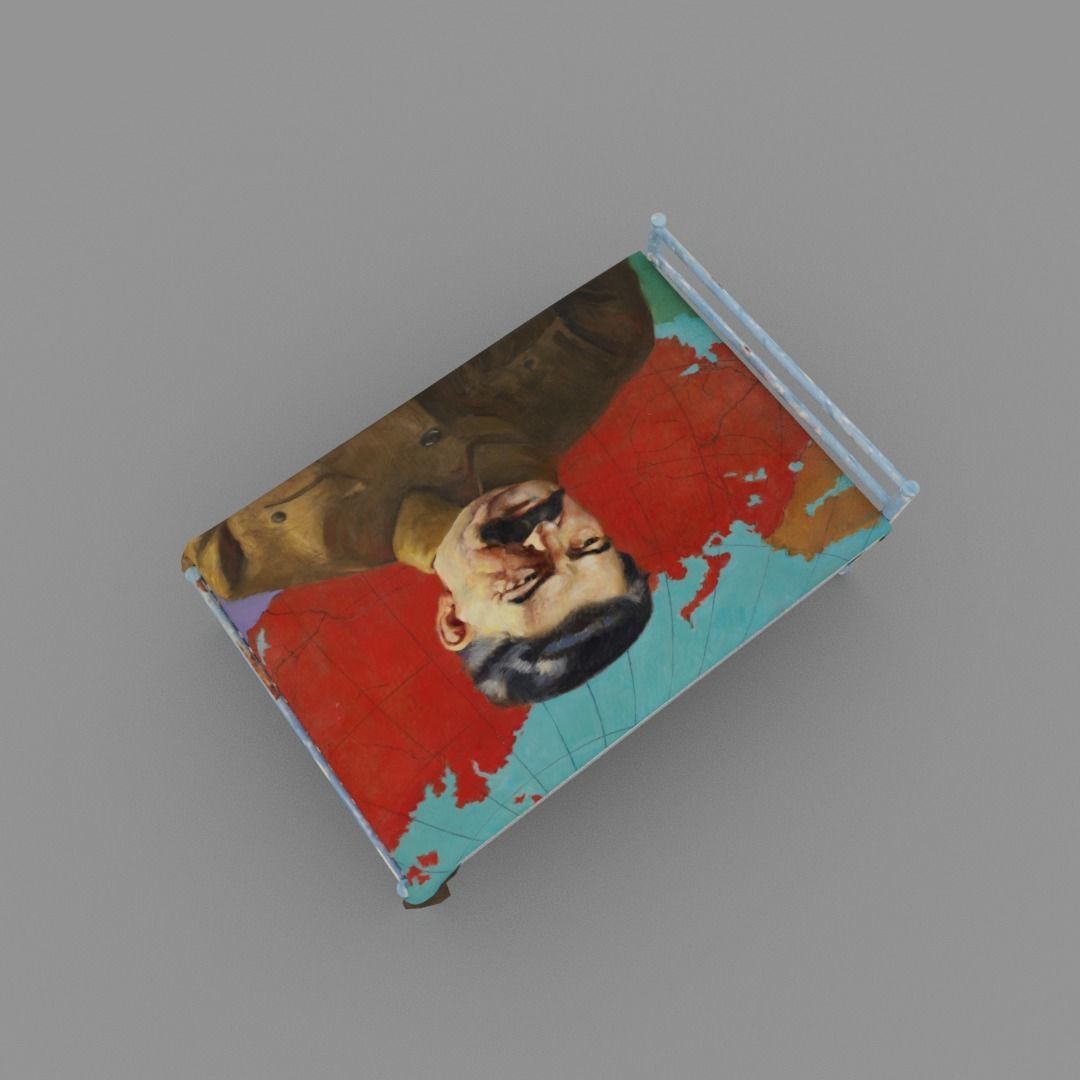Joseph Stalin bed Low-poly 3D model_6