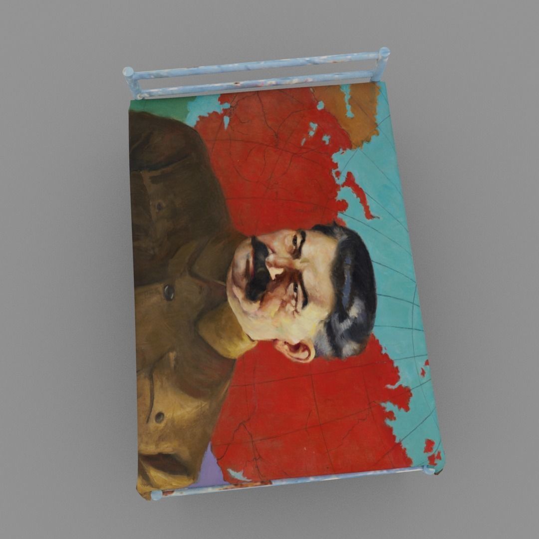 Joseph Stalin bed Low-poly 3D model_8