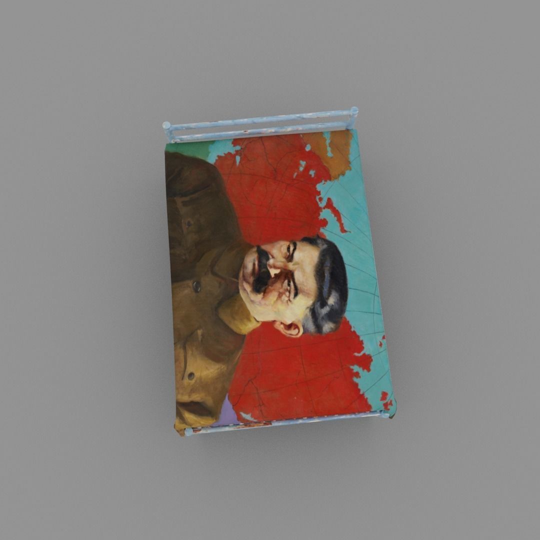Joseph Stalin bed Low-poly 3D model_7