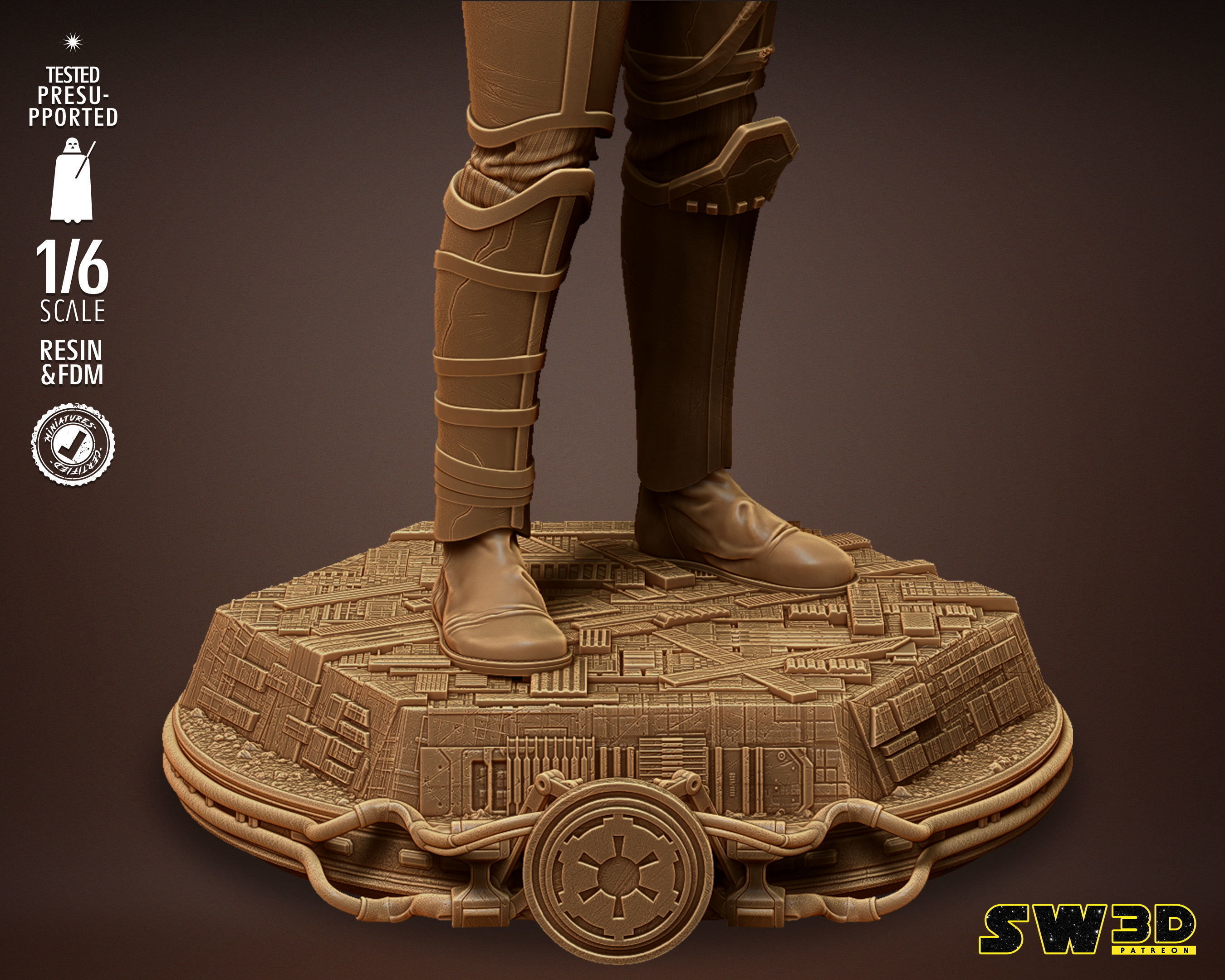 STAR WARS Night Trooper Sculpture Tested for 3D printing 3D print model_46