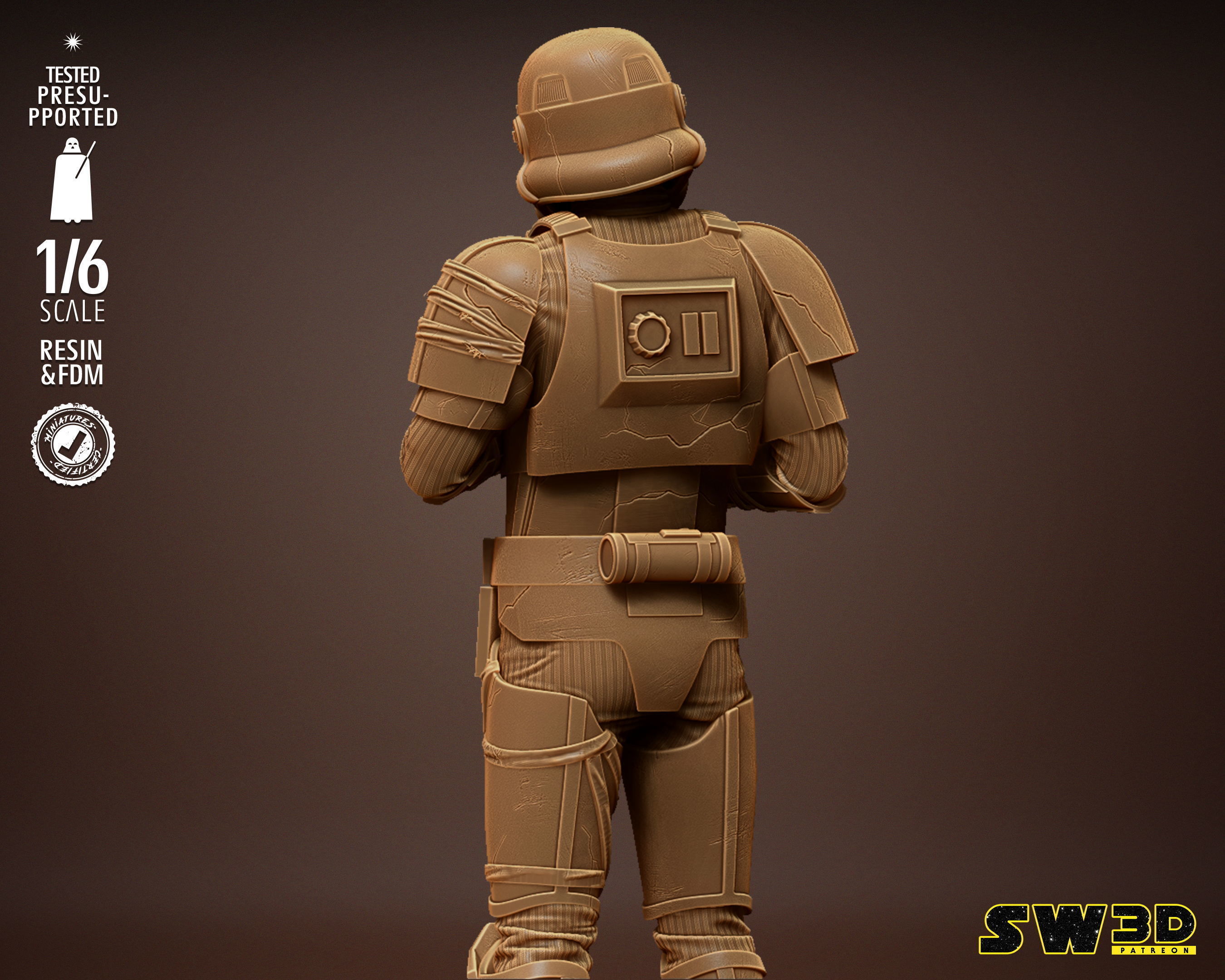 STAR WARS Night Trooper Sculpture Tested for 3D printing 3D print model_36