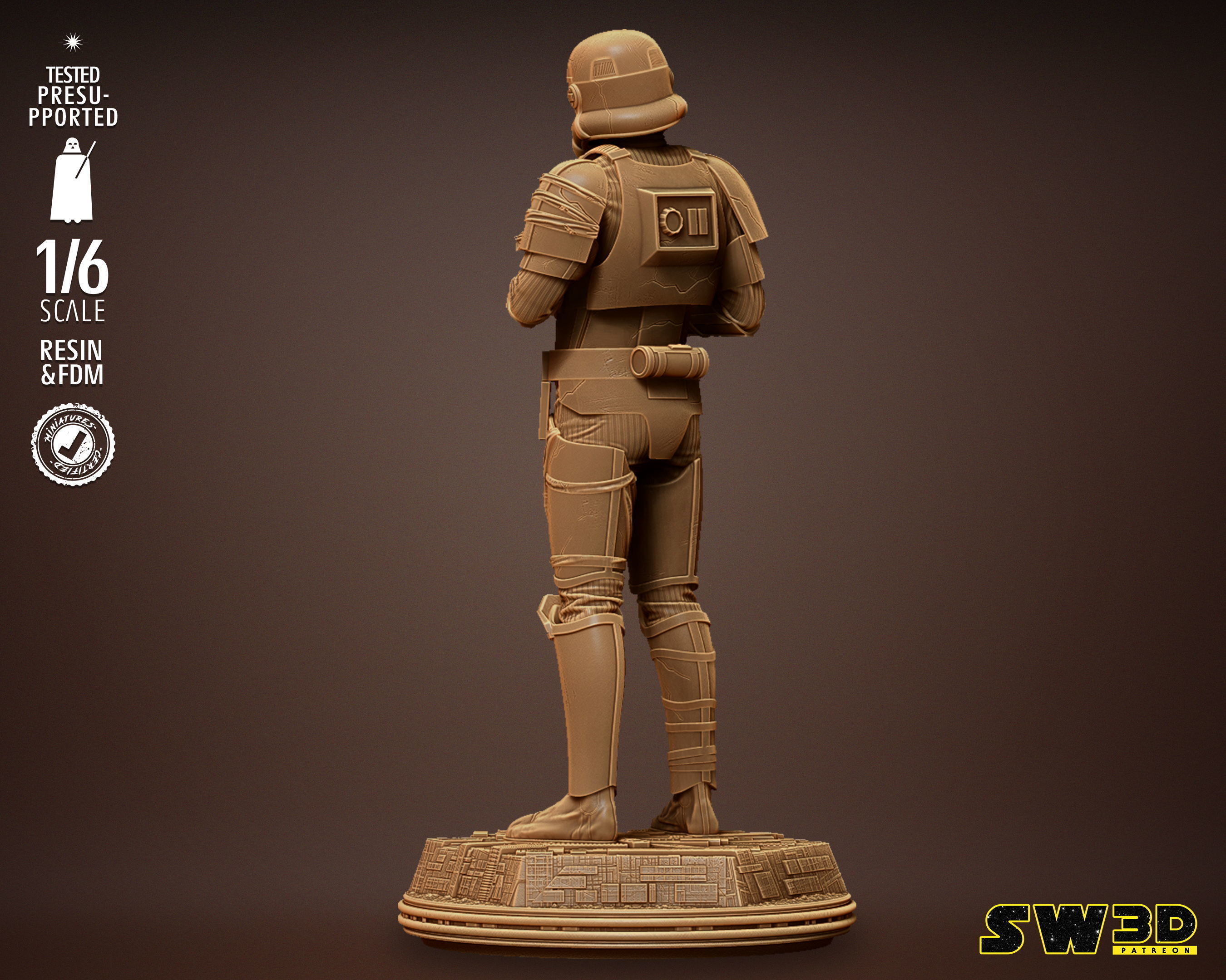 STAR WARS Night Trooper Sculpture Tested for 3D printing 3D print model_19