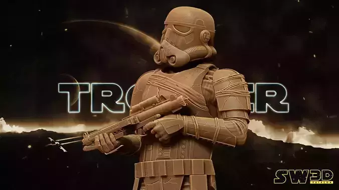 STAR WARS Night Trooper Sculpture Tested for 3D printing