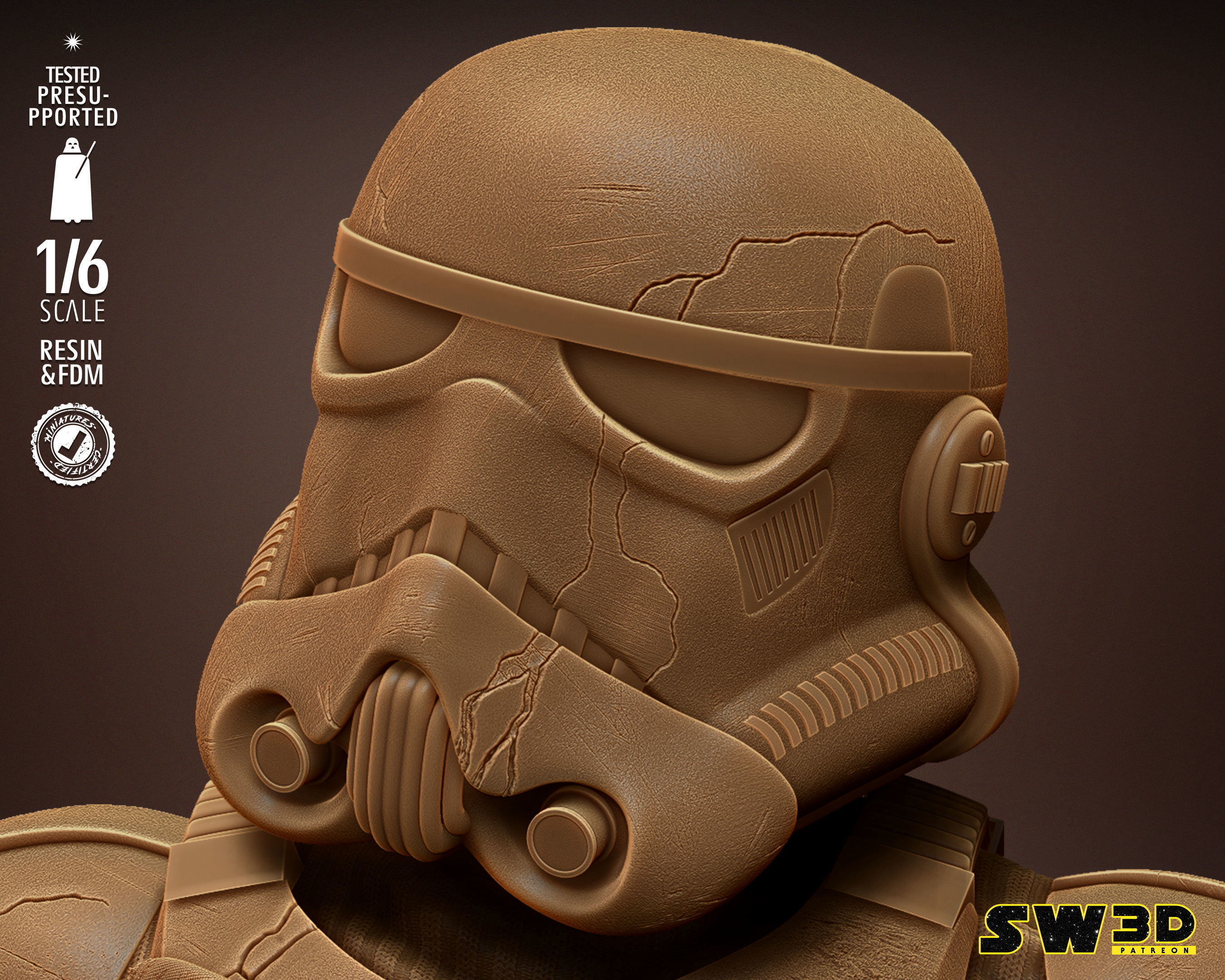 STAR WARS Night Trooper Sculpture Tested for 3D printing 3D print model_42