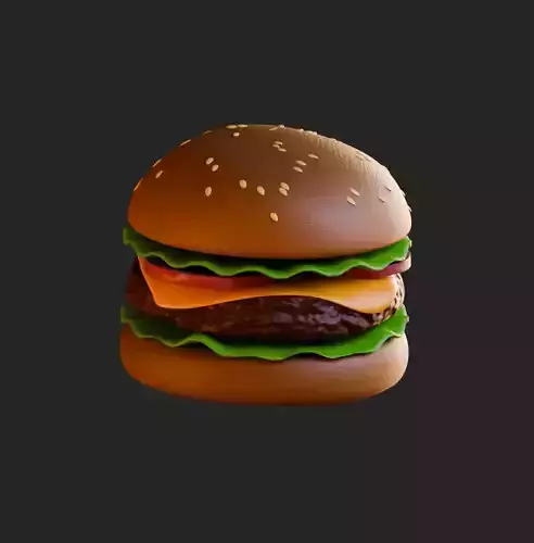 3d Model of Burger Juicy Classic