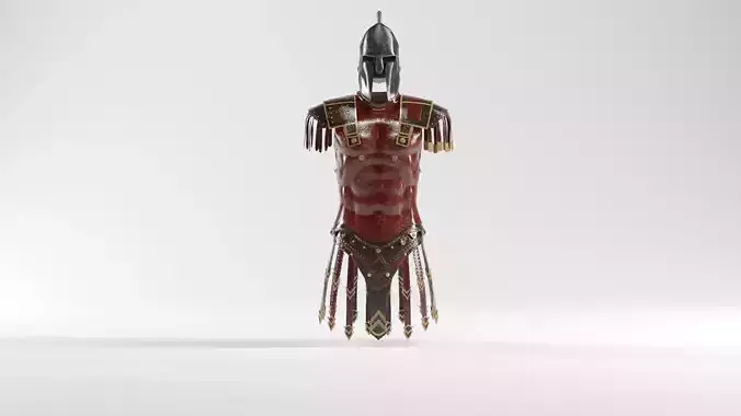 Spartan Warrior Suit 3D Model Set