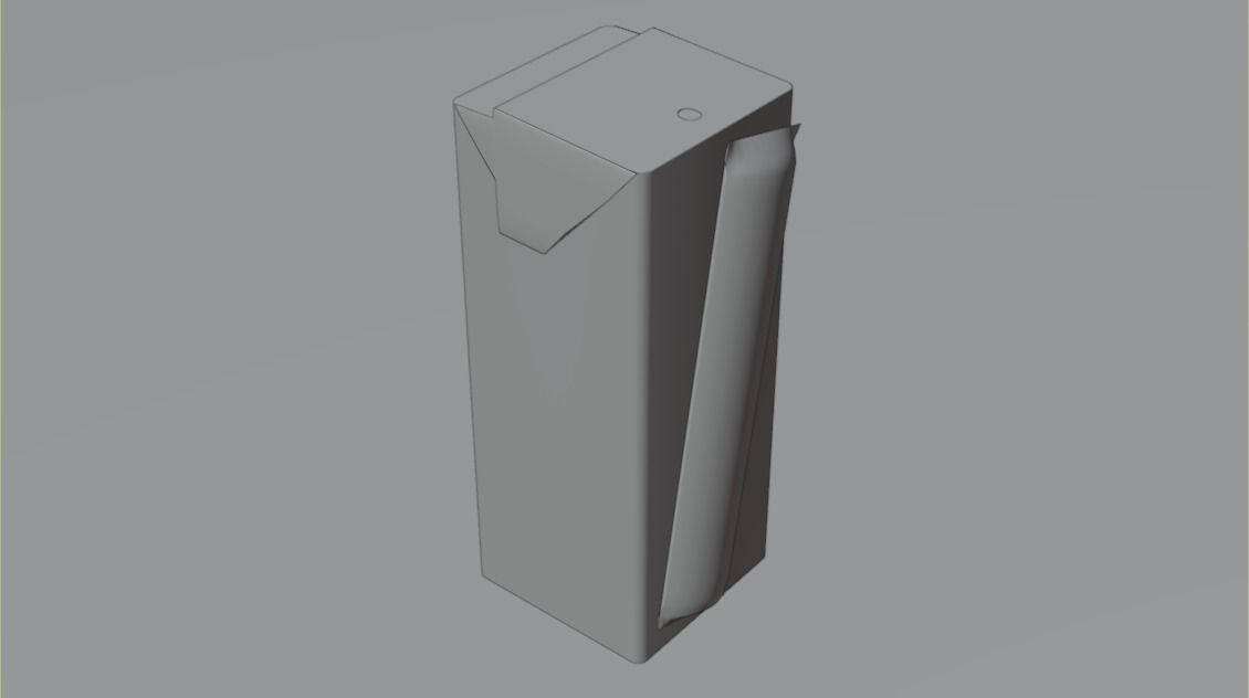 Juice box with straw plus plastic ready with UV Editing Low-poly 3D model_6
