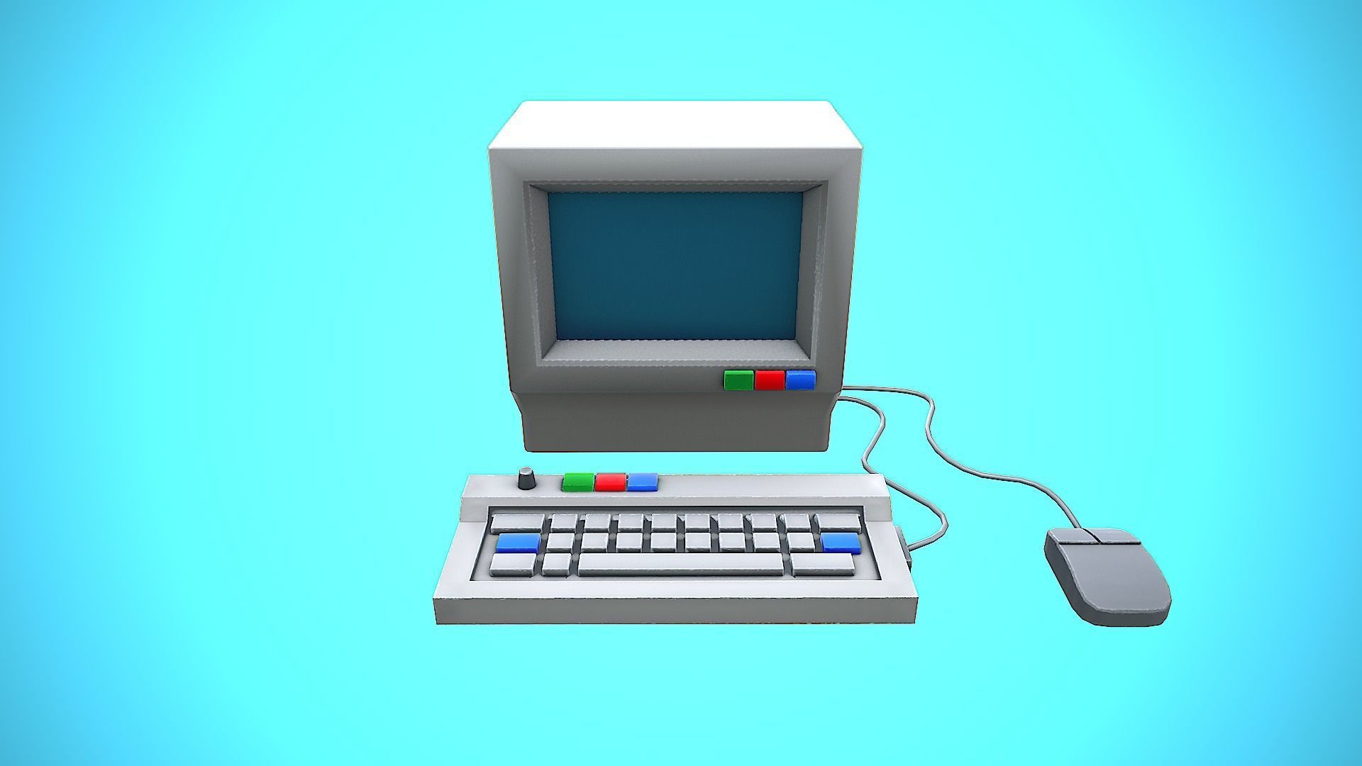 COMPUTER CARTOON STYLIZED Low-poly 3D model_10