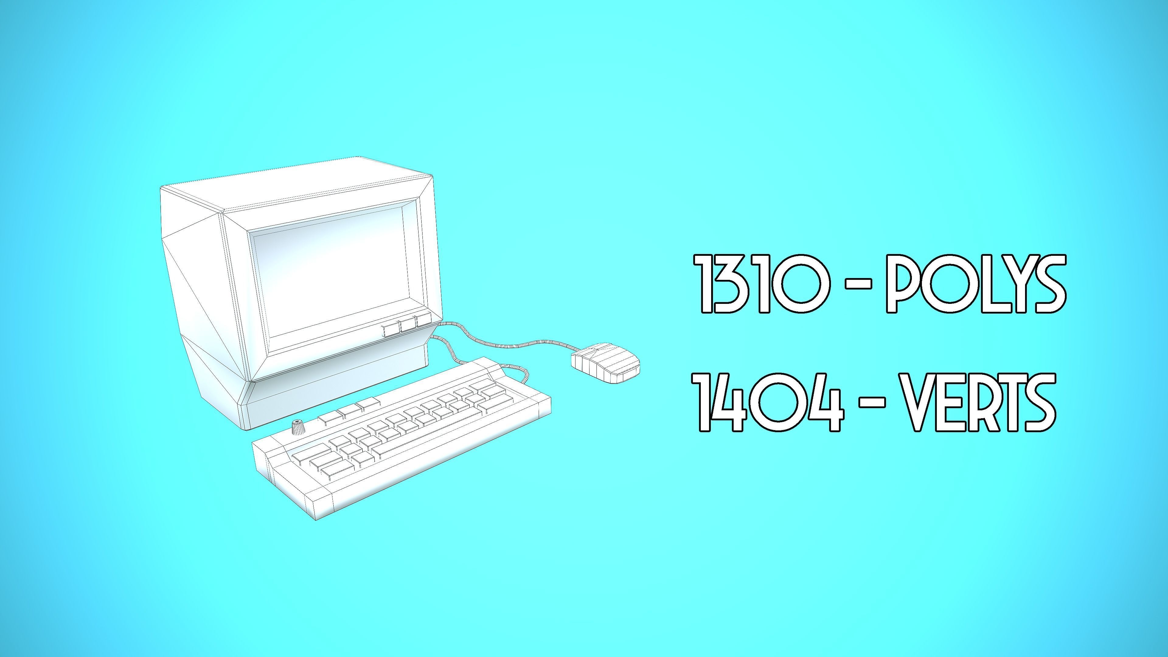 COMPUTER CARTOON STYLIZED Low-poly 3D model_2