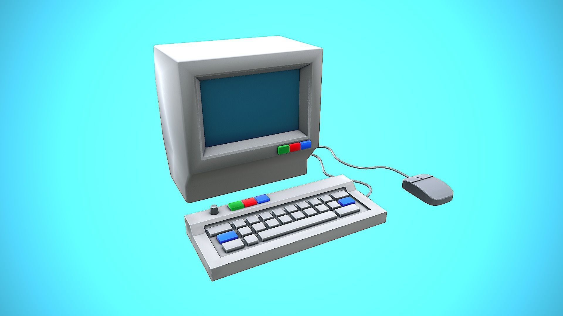 COMPUTER CARTOON STYLIZED Low-poly 3D model_5