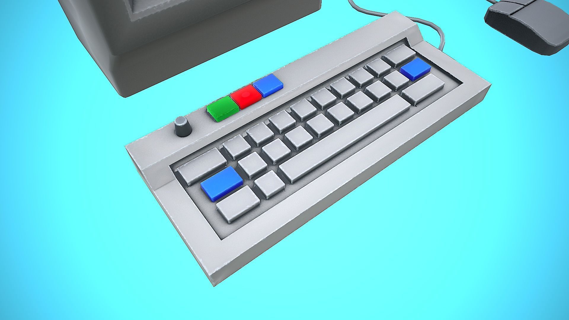 COMPUTER CARTOON STYLIZED Low-poly 3D model_7