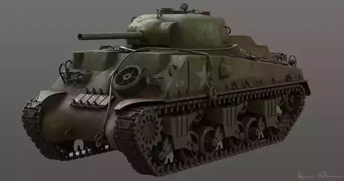 Sherman M4A2  3D model