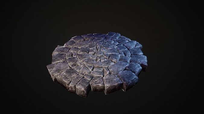 Pedestal Pavement Low-poly 3D model