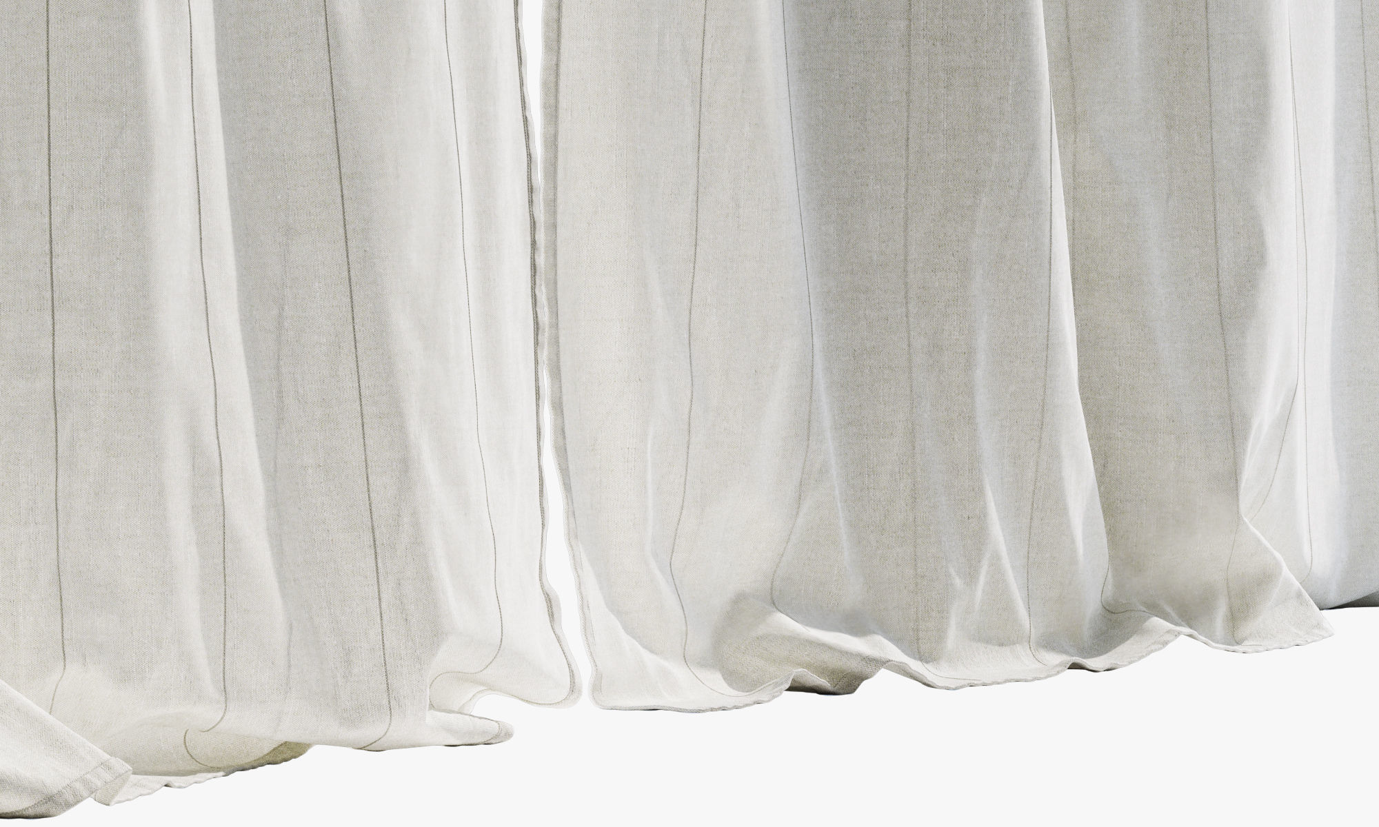Ikea Lenda Curtains 2 3D model_10